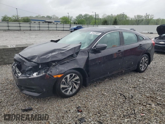 2016 Honda Civic EX with VIN 19XFC2F75GE075005, listed as a Copart auction lot 54423005 with 89,207 mi miles and Salvage Title. Bid and sale history available at DreamBid. Image 1.