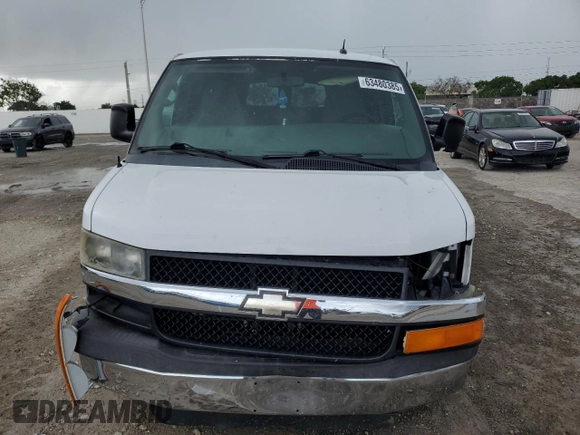 2014 Chevrolet Express Passenger LT z VIN 1GAZG1FG2E1154233, wystawiony jako Copart lot #63480385 z przebiegiem Nie podano mil oraz Nie do naprawy • Non repairable. Historia ofert i sprzedaży dostępna na DreamBid. Obrazek 5.