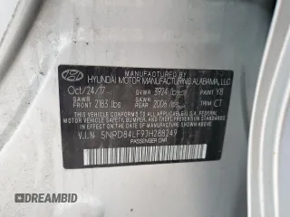 2018 Hyundai Elantra SEL z VIN 5NPD84LF9JH288249, wystawiony jako Copart lot #56868045 z przebiegiem 132 842 mil mil oraz Szkoda całkowita • Salvage title. Historia ofert i sprzedaży dostępna na DreamBid. Obrazek 12.