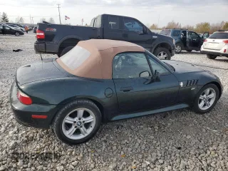 2001 BMW Z3 2.5i with VIN WBACN33421LK49587, listed as a Copart auction lot 77477174 with 122,981 mi miles and Salvage Title. Bid and sale history available at carsss.com. Image 3.