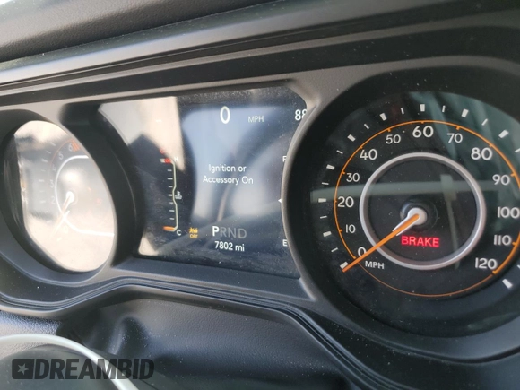 2025 Jeep Wrangler Rubicon with VIN 1C4PJXFN2SW525858, listed as a Copart auction lot 57415905 with 7,802 mi miles and Salvage title. Bid and sale history available at DreamBid. Image 9.