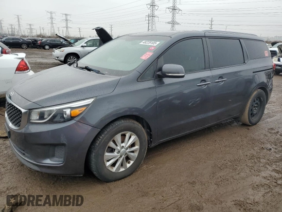 2016 Kia Sedona LX with VIN KNDMB5C1XG6119811, listed as a Copart auction lot 48228105 with 120,748 mi miles and Clean Title. Bid and sale history available at carsss.com. Image 1.