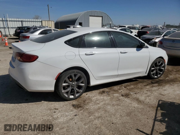 2015 Chrysler 200 S with VIN 1C3CCCBB8FN563608, listed as a Copart auction lot 49098325 with 157,780 mi miles and Salvage Title. Bid and sale history available at carsss.com. Image 3.