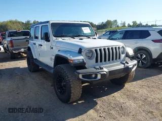 2019 Jeep Wrangler Unlimited Sahara with VIN 1C4HJXEN2KW591557, listed as a IAAI auction lot 41962034 with 88,691 mi miles and . Bid and sale history available at DreamBid. Image 1.