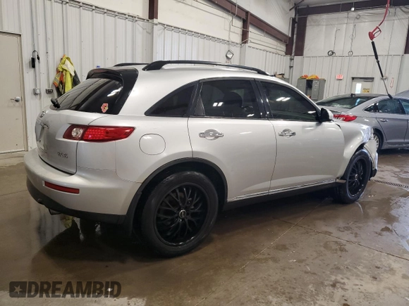 2006 Infiniti FX z VIN JNRAS08W46X207434, wystawiony jako Copart lot #53947205 z przebiegiem 147 636 mil mil oraz Nie do naprawy. Historia ofert i sprzedaży dostępna na DreamBid. Obrazek 3.