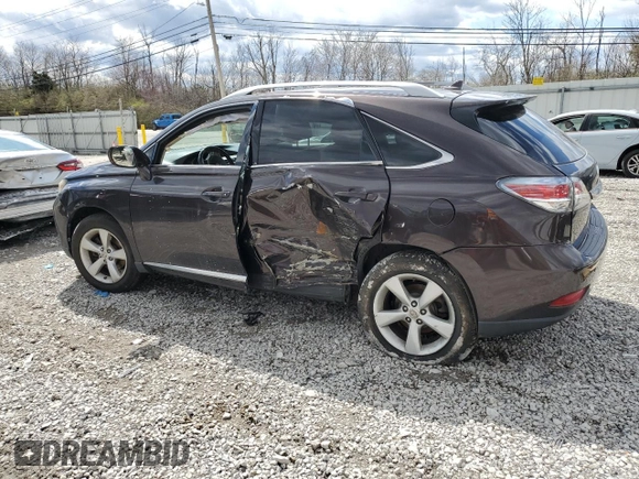 2013 Lexus RX 350 with VIN 2T2BK1BA8DC160309, listed as a Copart auction lot 50585295 with Not Provided miles and Salvage Title. Bid and sale history available at carsss.com. Image 2.