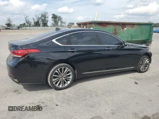 2017 Genesis G80 3.8L with VIN KMHGN4JE1HU177920, listed as a Copart auction lot 49685815 with 107,275 mi miles and Salvage Title. Bid and sale history available at DreamBid. Image 3.
