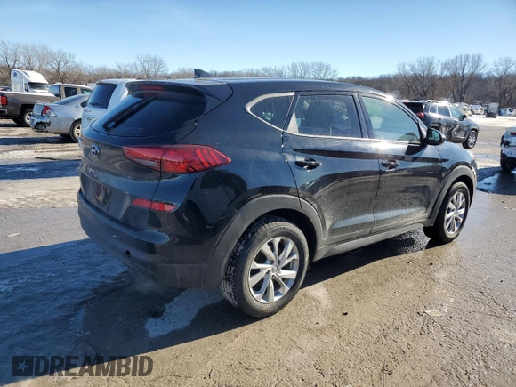 2019 Hyundai Tucson SE with VIN KM8J23A47KU941745, listed as a Copart auction lot 89094665 with 76,757 mi miles and Salvage Title. Bid and sale history available at carsss.com. Image 3.