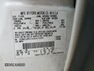 2004 Ford Escape XLT с VIN 1FMCU93124DA15295, выставлен на аукционе Copart как лот 72222414 с пробегом 77 496 миль миль и Списание • Salvage title. История ставок и продаж доступна на DreamBid. Изображение 13.