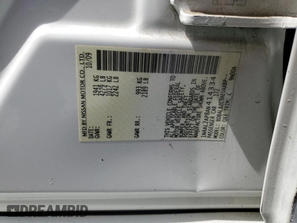 2010 Nissan Altima 2.5 SL with VIN 1N4AL2AP8AN414334, listed as a Copart auction lot 49841685 with 83,055 mi miles and Salvage Title. Bid and sale history available at carsss.com. Image 12.