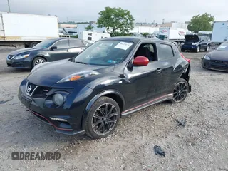 2014 Nissan Juke S with VIN JN8AF5MV3ET363957, listed as a IAAI auction lot 40133471 with 110,565 mi miles. Bid and sale history available at carsss.com. Image 2.