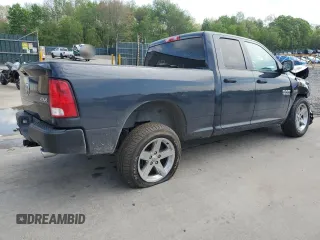 2018 Ram 1500 Express with VIN 1C6RR7FT5JS189099, listed as a Copart auction lot 53643595 with 147,076 mi miles and Salvage title. Bid and sale history available at DreamBid. Image 3.