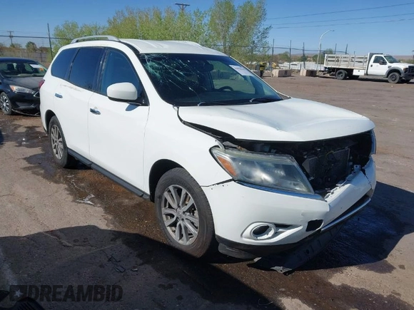 2016 Nissan Pathfinder S with VIN 5N1AR2MN7GC638875, listed as a IAAI auction lot 41996143 with 92,637 mi miles and . Bid and sale history available at DreamBid. Image 1.