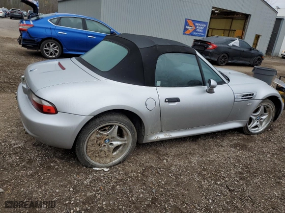 2000 BMW Z3 M 3.2L with VIN WBSCK9346YLC93385, listed as a Copart auction lot 77969304 with 90,986 mi miles and Salvage Title. Bid and sale history available at carsss.com. Image 3.
