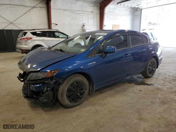2013 Honda Civic Sdn LX with VIN 2HGFB2F53DH539959, listed as a Copart auction lot 54002965 with 161,935 mi miles and Clean Title. Bid and sale history available at carsss.com. Image 1.