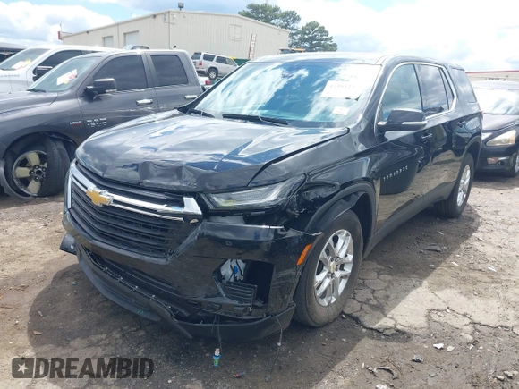2023 Chevrolet Traverse LS z VIN 1GNERFKW9PJ319344, wystawiony jako IAAI lot #42181237 z przebiegiem 33 760 mil mil oraz . Historia ofert i sprzedaży dostępna na DreamBid. Obrazek 2.