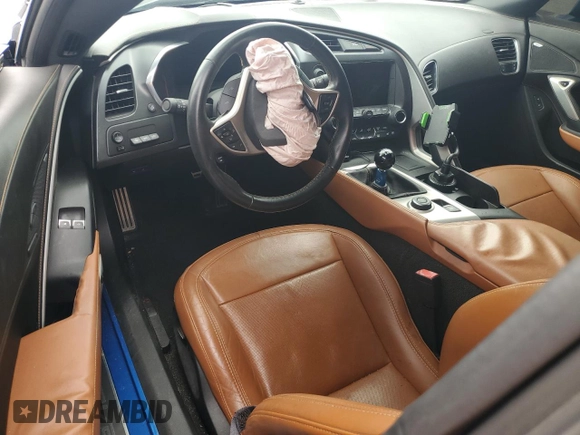 2014 Chevrolet Corvette Z51 2LT with VIN 1G1YJ2D70E5104588, listed as a Copart auction lot 53087515 with Not provided miles and Salvage title. Bid and sale history available at DreamBid. Image 8.