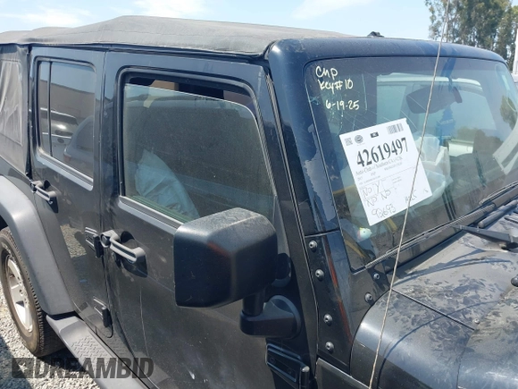 2017 Jeep Wrangler Unlimited Sport with VIN 1C4HJWDG1HL551090, listed as a IAAI auction lot 42619497 with 92,693 mi miles and . Bid and sale history available at DreamBid. Image 13.