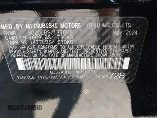 2024 Mitsubishi Mirage ES с VIN ML32AUHJ1RH036971, выставлен на аукционе IAAI как лот 42548137 с пробегом 3 743 миль миль и . История ставок и продаж доступна на DreamBid. Изображение 9.