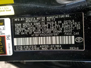 2014 Toyota Camry L with VIN 4T1BF1FK2EU307087, listed as a Copart auction lot 48544245 with 189,526 mi miles and Salvage Title. Bid and sale history available at carsss.com. Image 14.
