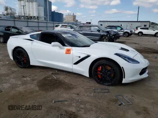 2017 Chevrolet Corvette Z51 3LT with VIN 1G1YM2D70H5118356, listed as a Copart auction lot 72786214 with Not provided miles and Salvage title. Bid and sale history available at DreamBid. Image 4.