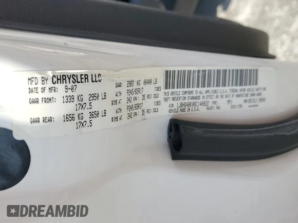 2008 Jeep Commander Sport с VIN 1J8HG48K08C140922, выставлен на аукционе Copart как лот 62203065 с пробегом 163 338 миль миль и Списание • Salvage title. История ставок и продаж доступна на DreamBid. Изображение 13.