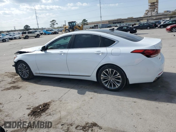 2015 Hyundai Genesis 3.8L with VIN KMHGN4JE2FU097748, listed as a Copart auction lot 48990985 with 122,687 mi miles and Salvage Title. Bid and sale history available at carsss.com. Image 2.