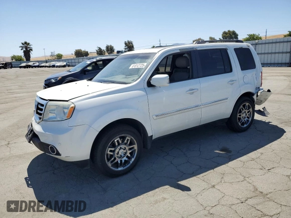 2013 Honda Pilot Touring with VIN 5FNYF4H95DB016049, listed as a Copart auction lot 61012725 with 104,252 mi miles and Salvage title. Bid and sale history available at DreamBid. Image 1.