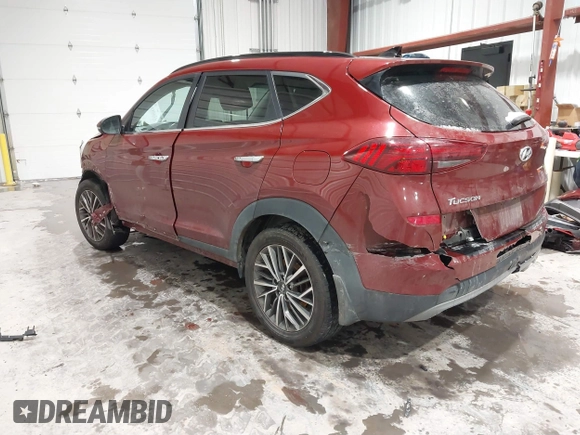 2019 Hyundai Tucson Ultimate with VIN KM8J3CAL2KU005486, listed as a IAAI auction lot 41605303 with 4,033 mi miles. Bid and sale history available at carsss.com. Image 3.