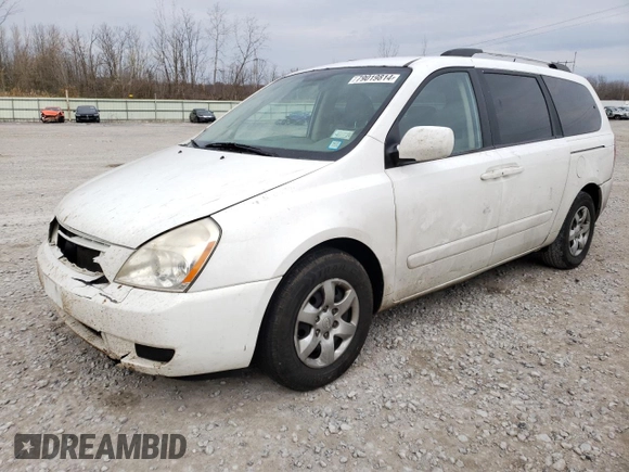 2010 Kia Sedona LX with VIN KNDMG4C32A6346124, listed as a Copart auction lot 79019814 with 160,321 mi miles and Salvage Title. Bid and sale history available at DreamBid. Image 1.