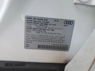 2018 Audi SQ5 Premium Plus with VIN WA1A4AFY4J2213996, listed as a Copart auction lot 83231744 with Not Provided miles and Salvage Title. Bid and sale history available at DreamBid. Image 13.