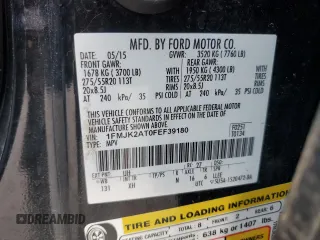 2015 Ford Expedition Max Limited z VIN 1FMJK2AT0FEF39180, wystawiony jako Copart lot #55620845 z przebiegiem 195 819 mil mil oraz Szkoda całkowita • Salvage title. Historia ofert i sprzedaży dostępna na DreamBid. Obrazek 14.