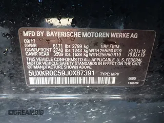 2018 BMW X5 xDrive35i with VIN 5UXKR0C59J0X87391, listed as a IAAI auction lot 41359822 with 73,913 mi miles. Bid and sale history available at carsss.com. Image 9.