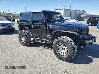 2018 Jeep Wrangler Sport with VIN 1C4GJXAG0JW213206, listed as a Copart auction lot 73032464 with 42,735 mi miles and Salvage Title. Bid and sale history available at DreamBid. Image 4.