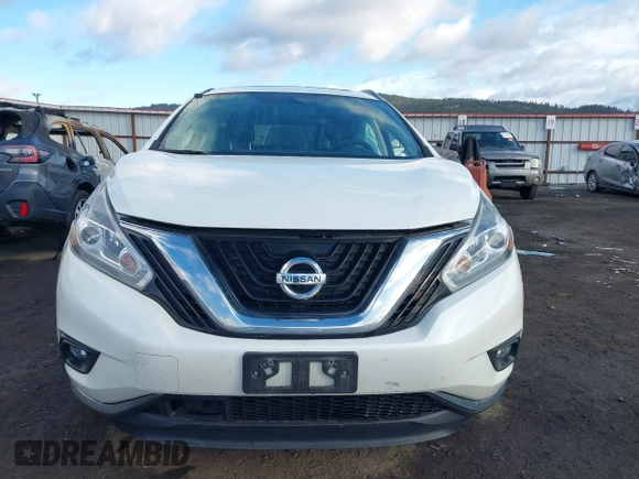 2017 Nissan Murano SL with VIN 5N1AZ2MH5HN204437, listed as a IAAI auction lot 41852350 with 82,545 mi miles and . Bid and sale history available at carsss.com. Image 12.