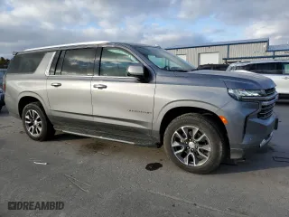 2021 Chevrolet Suburban LT with VIN 1GNSKCKD5MR164499, listed as a Copart auction lot 85023594 with 46,341 mi miles and Salvage Title. Bid and sale history available at carsss.com. Image 4.