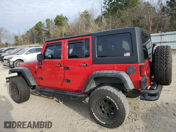 2014 Jeep Wrangler Unlimited Sport with VIN 1C4HJWDG6EL280653, listed as a Copart auction lot 48851205 with 125,211 mi miles and Salvage Title. Bid and sale history available at DreamBid. Image 2.