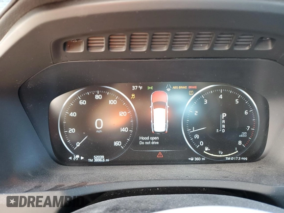 2021 Volvo XC90 Inscription with VIN YV4A22PLXM1697040, listed as a Copart auction lot 45976255 with 52,039 mi miles and Salvage title. Bid and sale history available at DreamBid. Image 9.