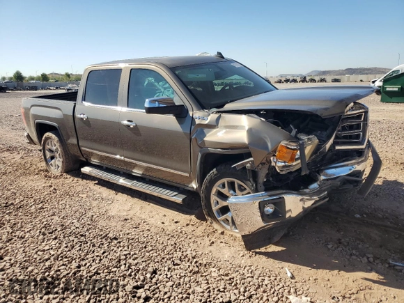 2015 GMC Sierra 1500 SLT with VIN 3GTU2VEJ8FG470016, listed as a Copart auction lot 81101074 with 97,524 mi miles and Salvage Title. Bid and sale history available at DreamBid. Image 4.