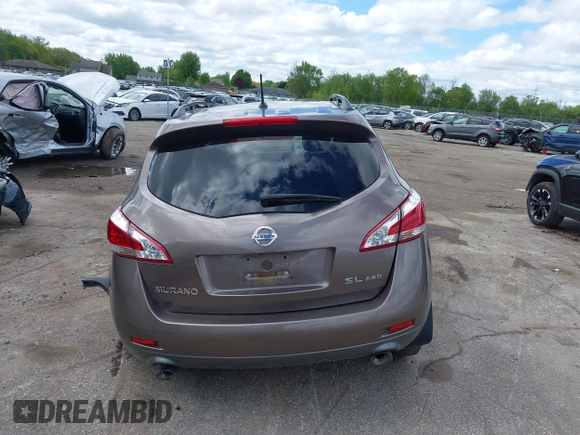 2014 Nissan Murano S with VIN JN8AZ1MW4EW523688, listed as a IAAI auction lot 42325985 with 99,017 mi miles and . Bid and sale history available at DreamBid. Image 16.