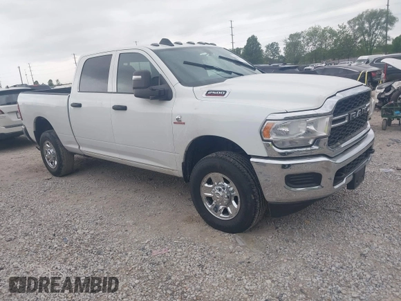 2024 Ram 2500 Tradesman with VIN 3C6UR5CL7RG309801, listed as a IAAI auction lot 42238360 with 60,410 mi miles and . Bid and sale history available at DreamBid. Image 1.