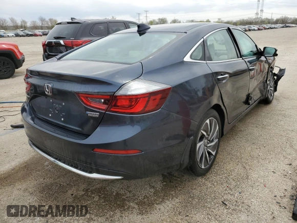 2019 Honda Insight Touring with VIN 19XZE4F91KE013243, listed as a Copart auction lot 52947255 with 25,236 mi miles and Salvage Title. Bid and sale history available at carsss.com. Image 3.