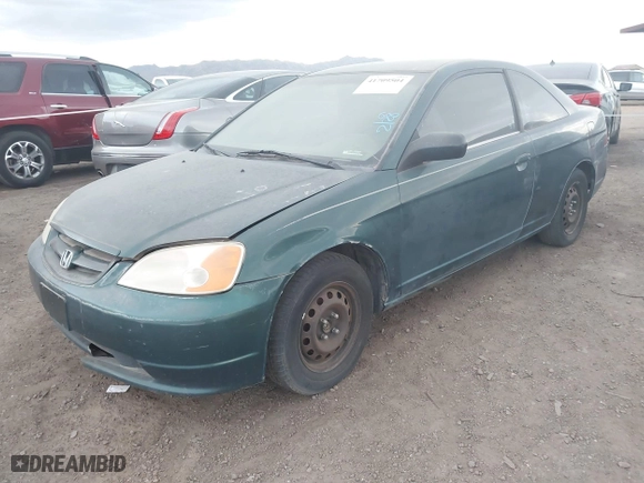 2002 Honda Civic LX with VIN 1HGEM22542L007079, listed as a IAAI auction lot 41709504 with 250,479 mi miles. Bid and sale history available at carsss.com. Image 2.