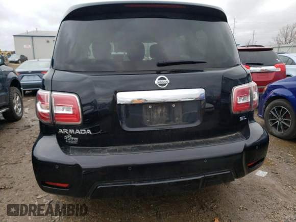 2019 Nissan Armada SV with VIN JN8AY2NC0K9586598, listed as a Copart auction lot 80236104 with 93,313 mi miles and Clean Title. Bid and sale history available at carsss.com. Image 6.