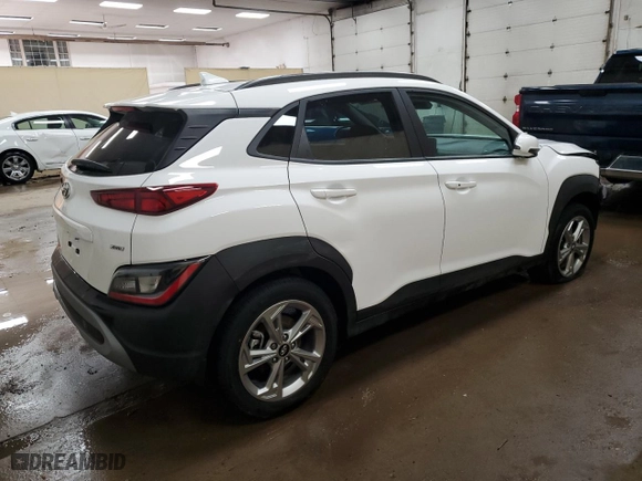 2023 Hyundai Kona SEL with VIN KM8K6CAB1PU049814, listed as a Copart auction lot 46665115 with 8,986 mi miles and Non Repairable. Bid and sale history available at carsss.com. Image 3.