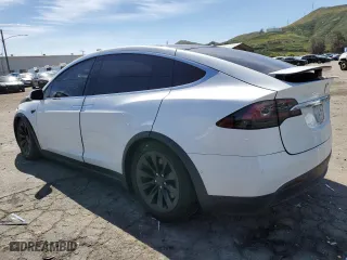 2020 Tesla Model X Long Range with VIN 5YJXCAE26LF283466, listed as a Copart auction lot 44362813 with 91,690 mi miles. Bid and sale history available at carsss.com. Image 2.