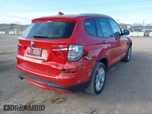 2015 BMW X3 xDrive28i z VIN 5UXWX9C5XF0D52529, wystawiony jako IAAI lot #41538442 z przebiegiem 134 971 mil mil oraz . Historia ofert i sprzedaży dostępna na DreamBid. Obrazek 4.