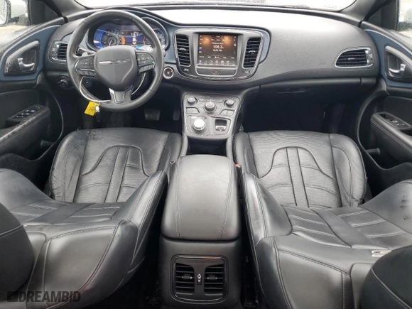 2015 Chrysler 200 S with VIN 1C3CCCDG1FN664935, listed as a Copart auction lot 46125455 with 115,293 mi miles and Salvage Title. Bid and sale history available at carsss.com. Image 8.