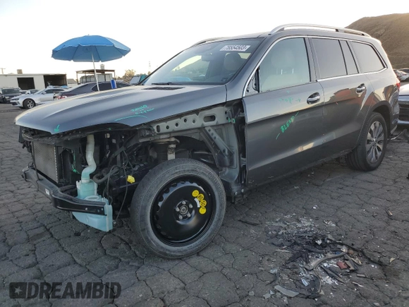 2017 Mercedes-Benz GLS 450 with VIN 4JGDF6EE7HA923732, listed as a Copart auction lot 78554503 with 47,698 mi miles and . Bid and sale history available at DreamBid. Image 1.
