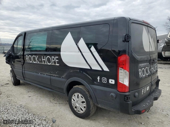 2019 Ford Transit Passenger Wagon XL with VIN 1FBZX2YM7KKB25398, listed as a Copart auction lot 43358645 with 0 mi miles and Salvage Title. Bid and sale history available at carsss.com. Image 2.